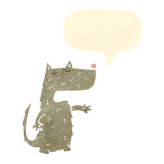 retro cartoon big bad wolf talking