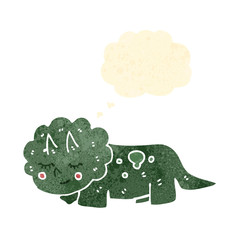 retro cartoon triceratops