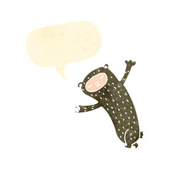 funny bear retro cartoon