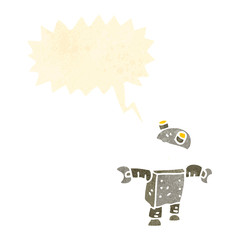 retro cartoon robot