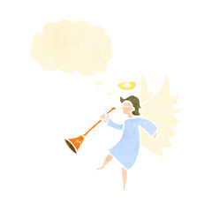 cartoon angel on cloud