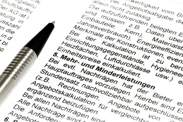 Obraz premium Mehr und Minderleistungen