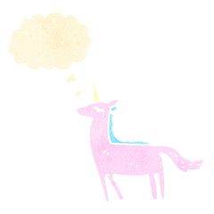 retro cartoon unicorn