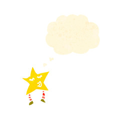 retro cartoon star character