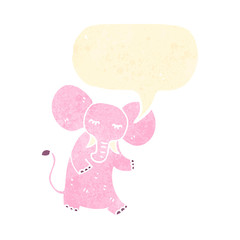 retro cartoon elephant