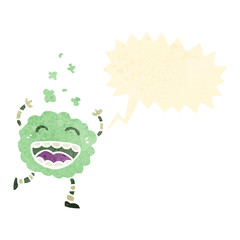 smell cloud retro cartoon character