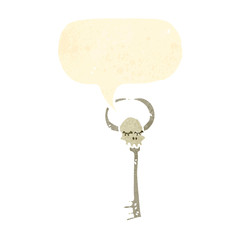 retro cartoon magic key