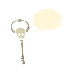 retro cartoon spooky key