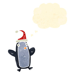 retro cartoon penguin
