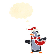 retro cartoon penguin