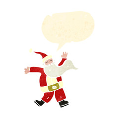 retro cartoon santa claus