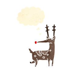 retro cartoon reindeer
