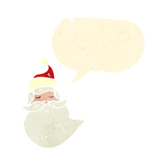 retro cartoon santa claus face