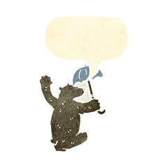 retro cartoon bear