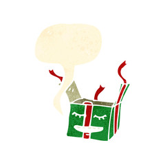 retro cartoon present