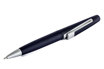 Blue ballpoint pen, isolated on white , with clipping path