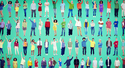 Multiethnic Casual People Togetherness Celebration Concept