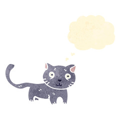 retro cartoon staring cat