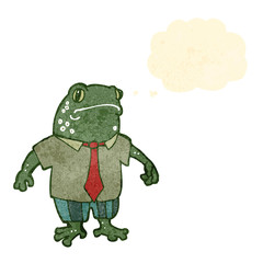 Obraz premium retro cartoon frog