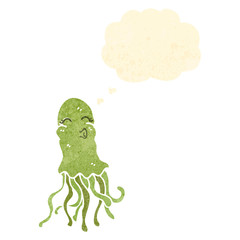retro cartoon octopus