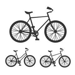 Vector Bicycle silhouette set