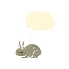 cartoon rabbit with thought bubble