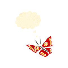 retro cartoon butterfly