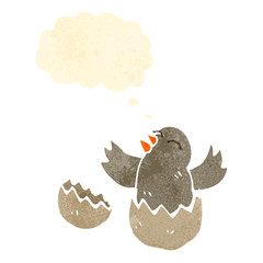 cartoon hatching bird