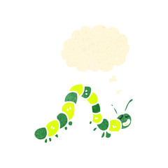 cartoon crawling caterpillar