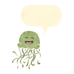 cartoon jellyfish with speech bubble