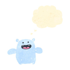 friendly monster with thought bubble