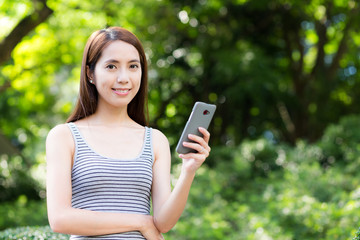 Woman use of cellphone