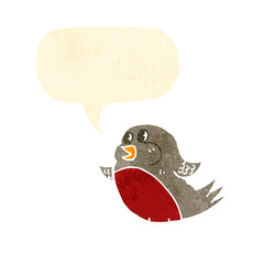 cartoon singing robin