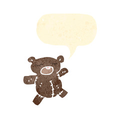 retro cartoon teddy bear