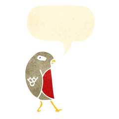 retro cartoon robin