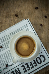 Coffee cup and Newspaper for business