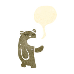 retro cartoon teddy bear