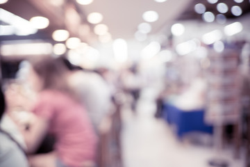 Blurred background : Customer at restaurant blur background with