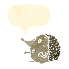 retro cartoon hedgehog