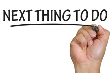 hand writing next thing to do