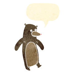 retro cartoon bear