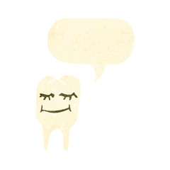 retro cartoon tooth