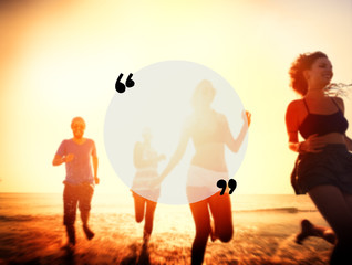 Blank Copy Space Holiday Quotation Mark Summer Concept