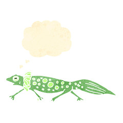 retro cartoon salamander
