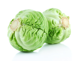 Obraz premium Fresh cabbage isolated on white