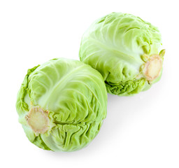 Fototapeta premium Fresh cabbage isolated on white