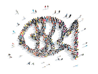 people in the form of a fish.