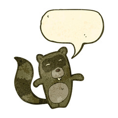 retro cartoon raccoon