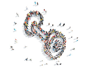 people in the shape of dumbbells.