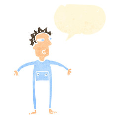 cartoon man in long underwear